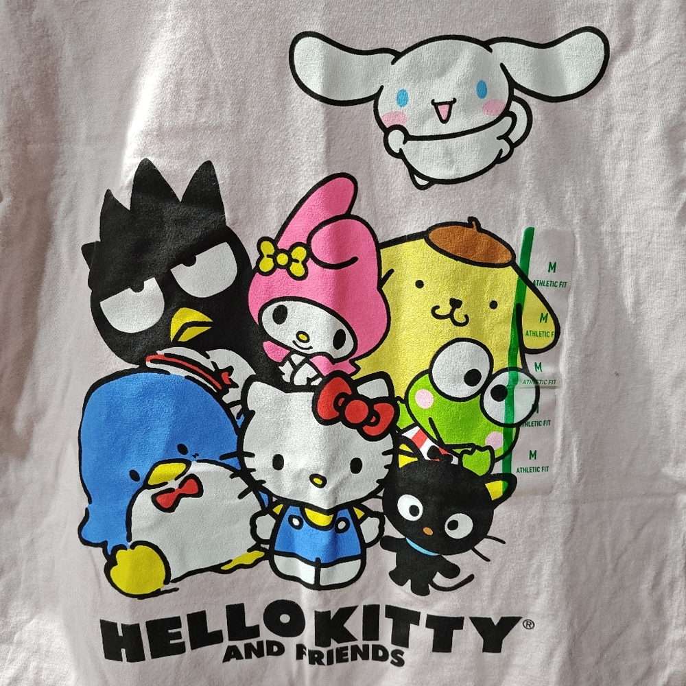 Hello Kitty and Friends Pink T-shirt Size Medium Unisex